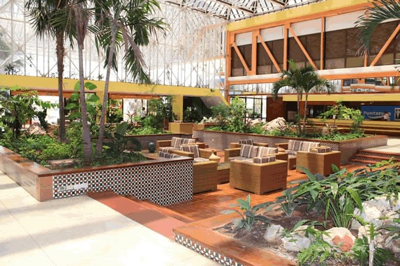 Hotel lobby gardens