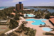 Aerial view of the Playa Caleta hotel